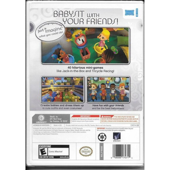 Imagine Party Babyz for Nintendo Wii 2008 by UBISOFT rated E DVD 4006 - Picture 2 of 2